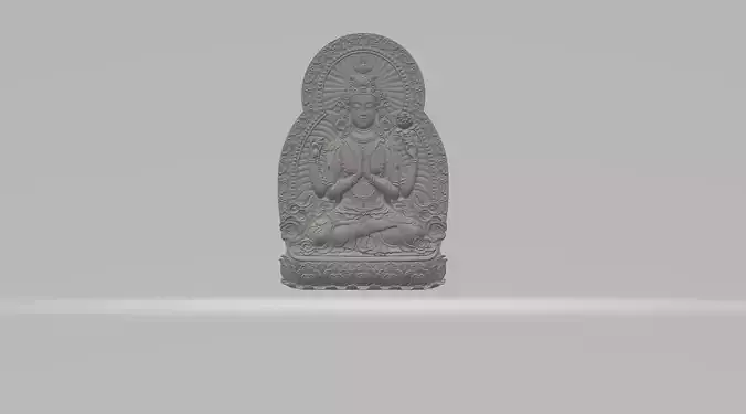 Avalokitesvara Bodhisattva with Thousand Arms Pendant