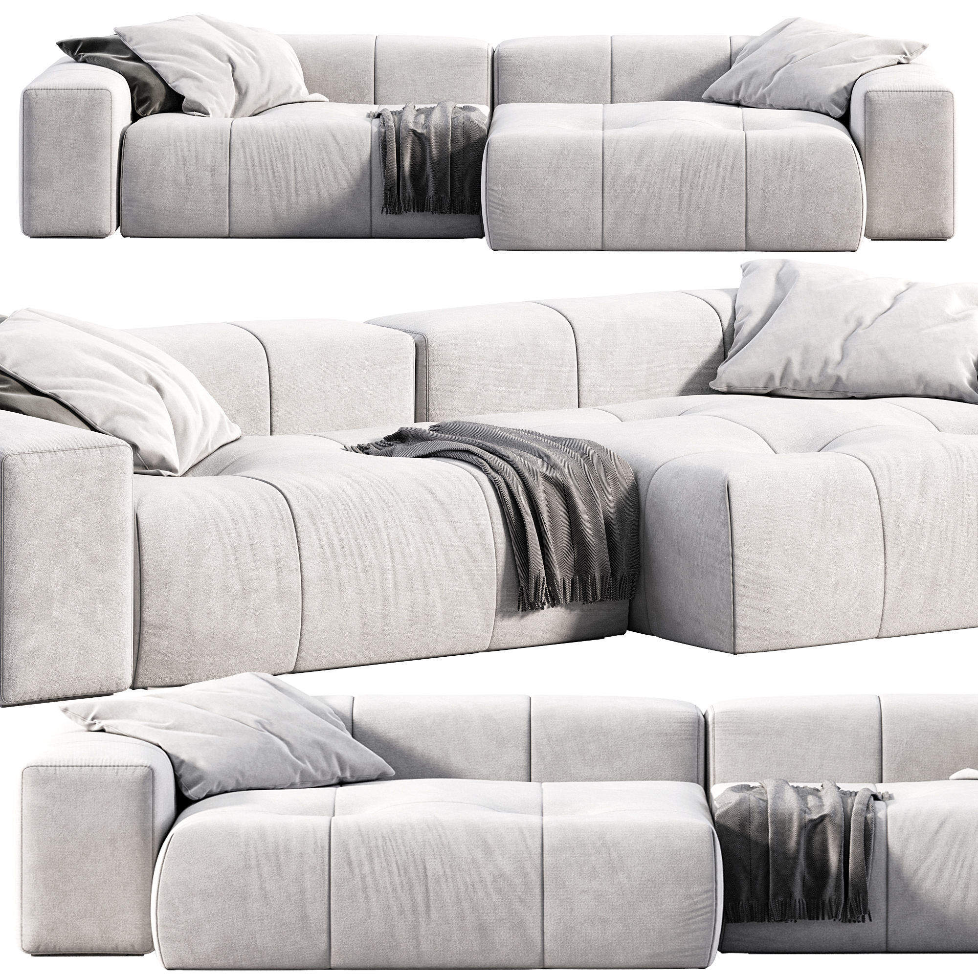 Pixel sofa by Saba 3D model_2