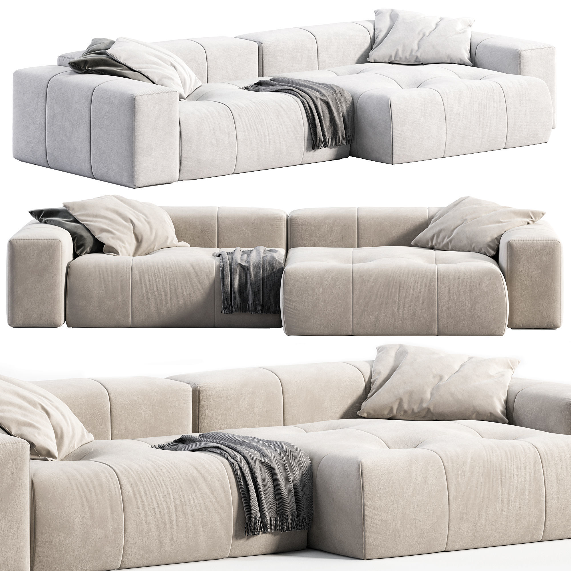 Pixel sofa by Saba 3D model_3