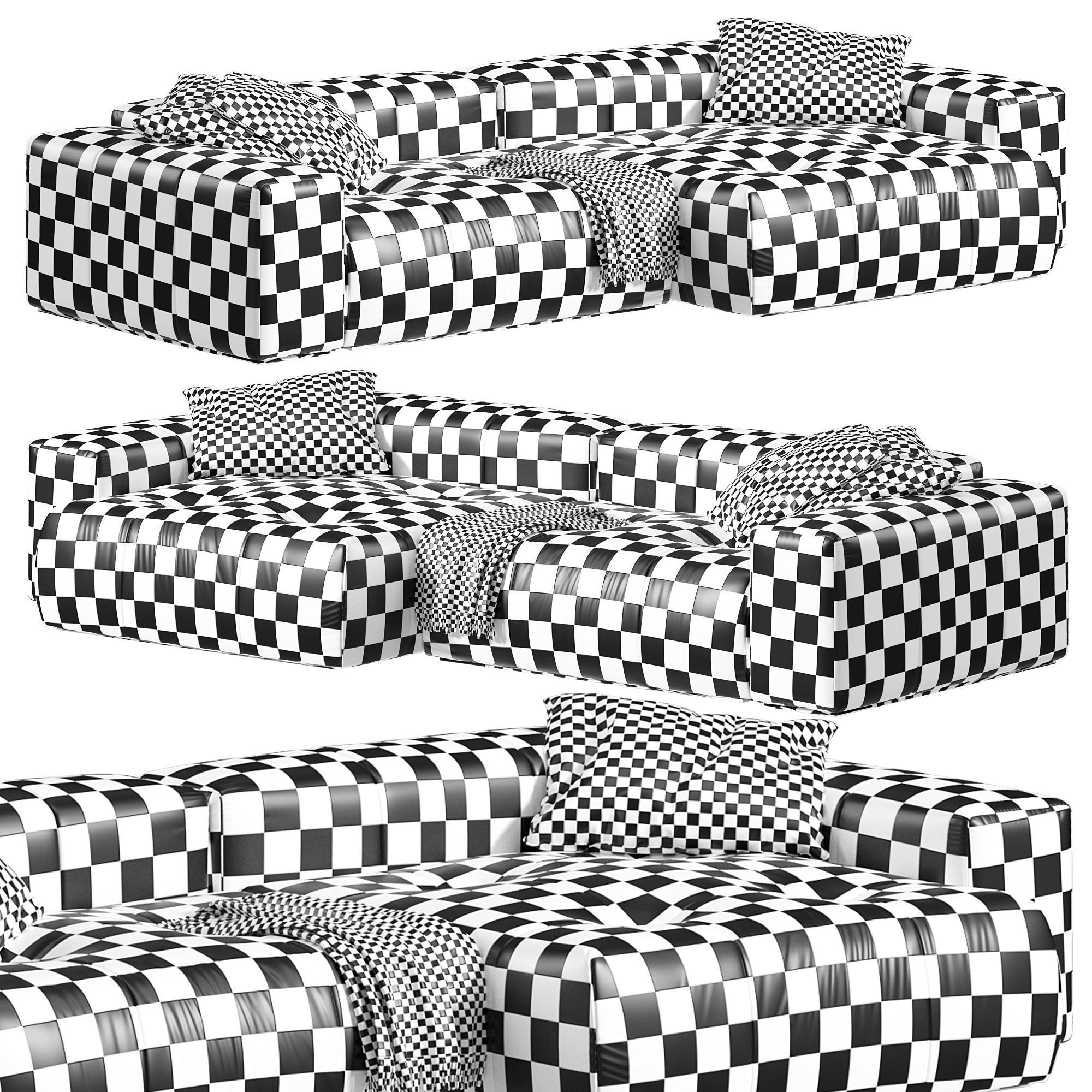 Pixel sofa by Saba 3D model_4