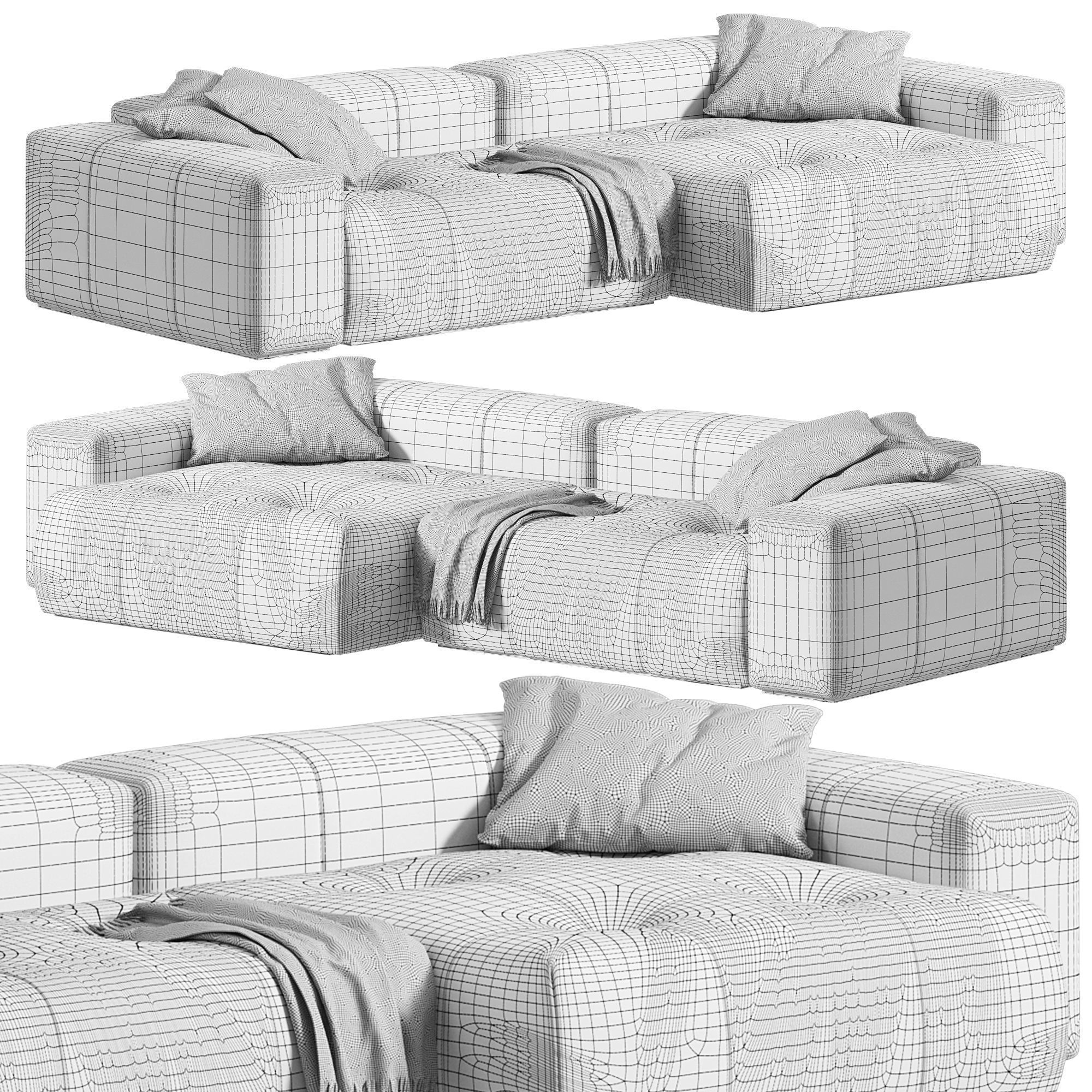 Pixel sofa by Saba 3D model_5