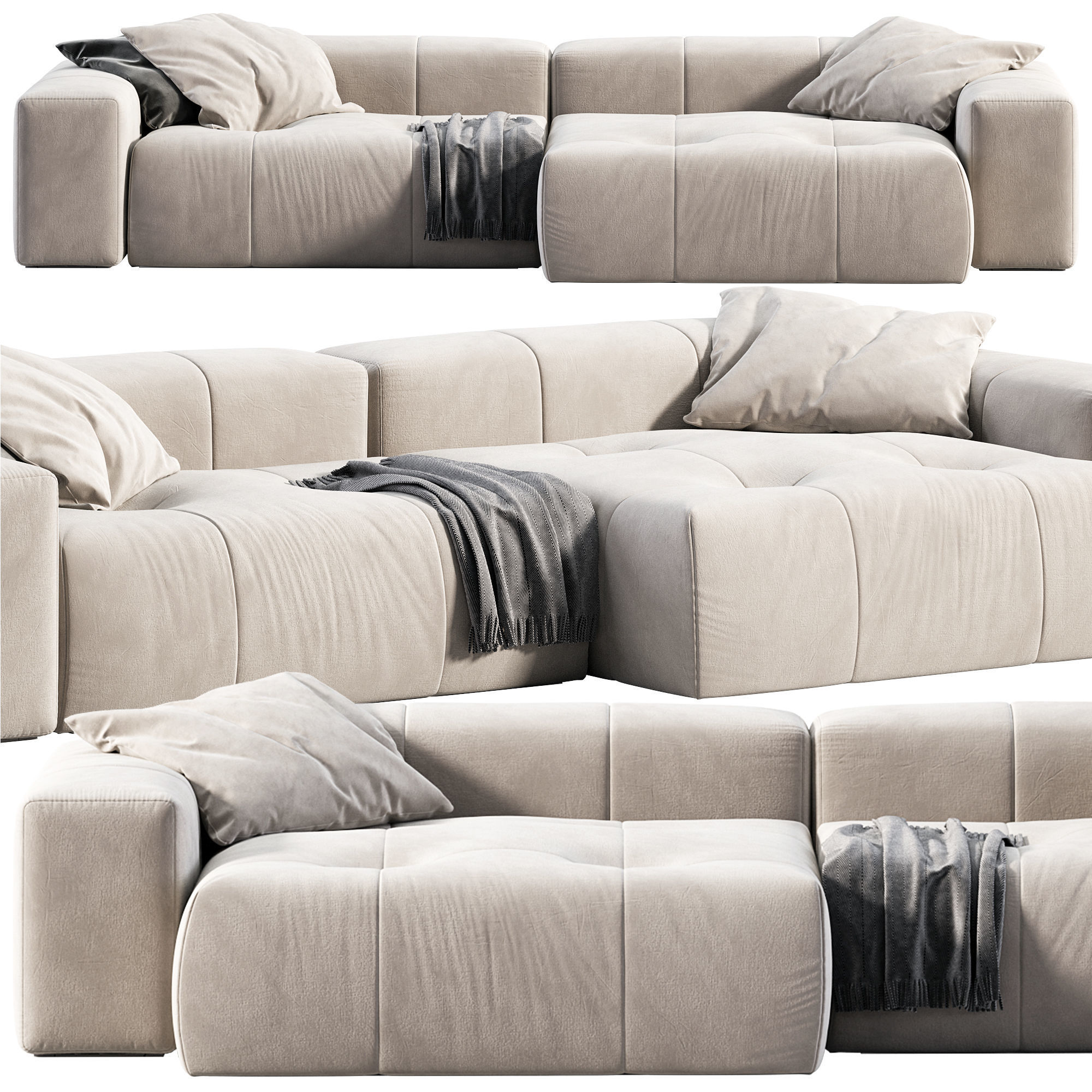 Pixel sofa by Saba 3D model_1