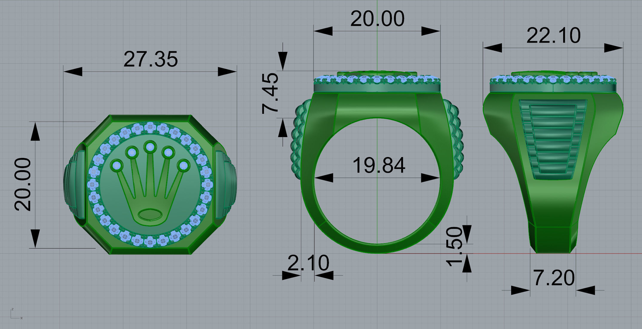 Gold N1001 3D print model_14