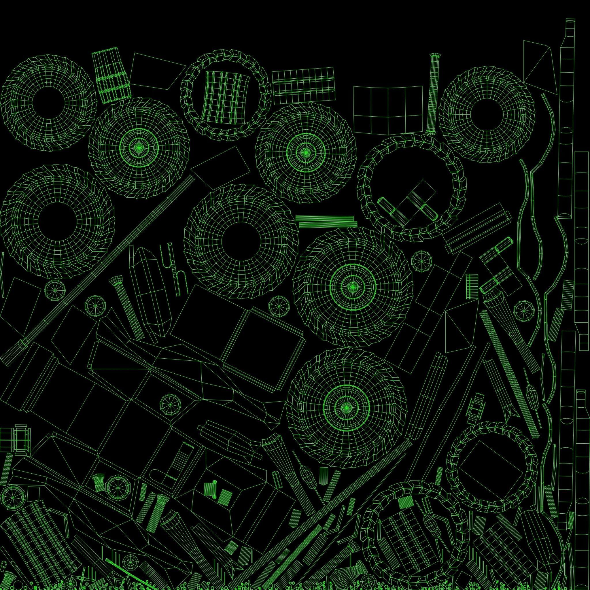 Rusty Truck Low-poly 3D model_10