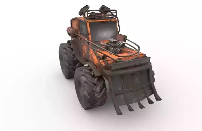 Rusty Truck Low-poly 3D model
