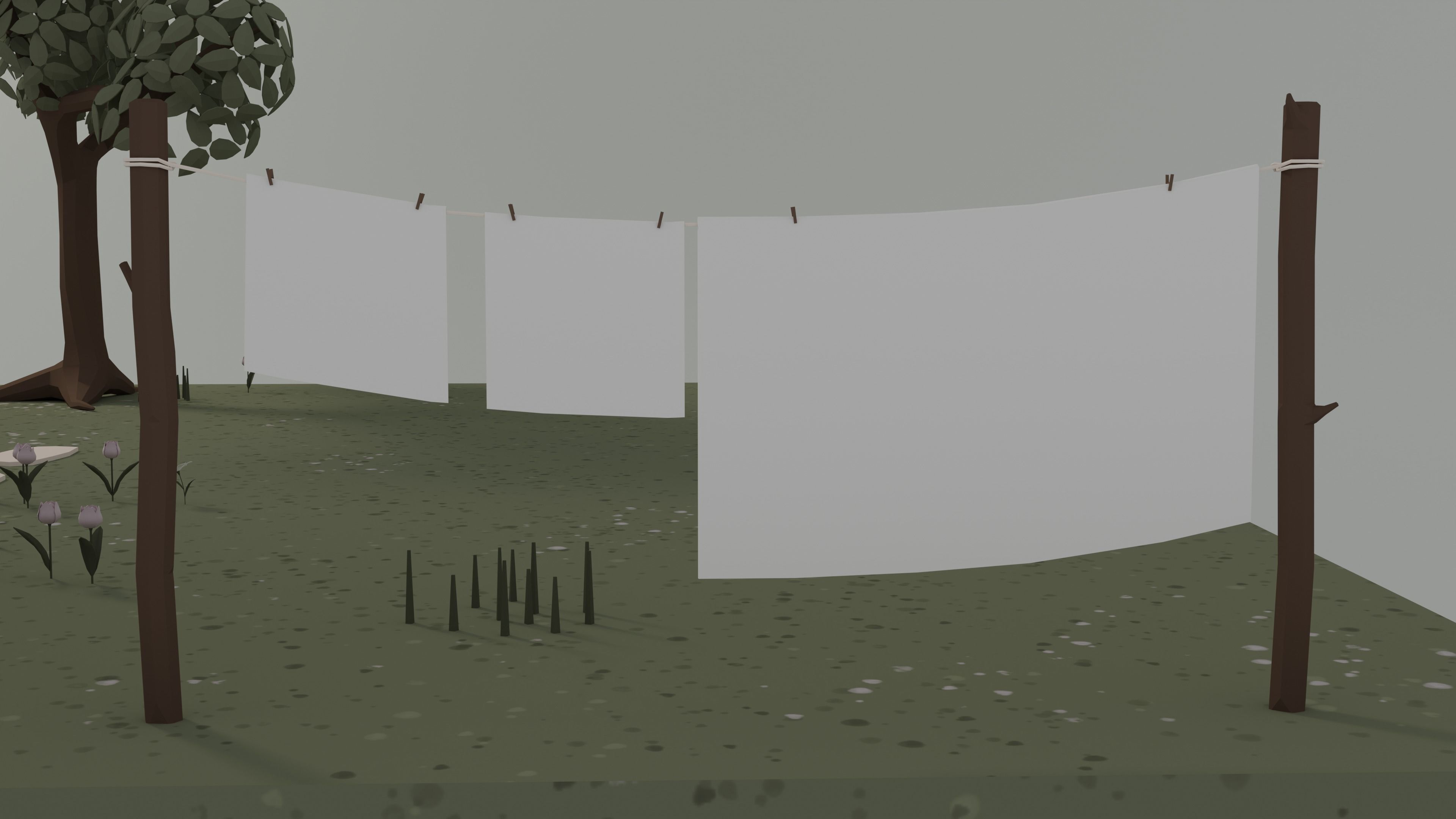 Cottage Low-poly 3D model_17