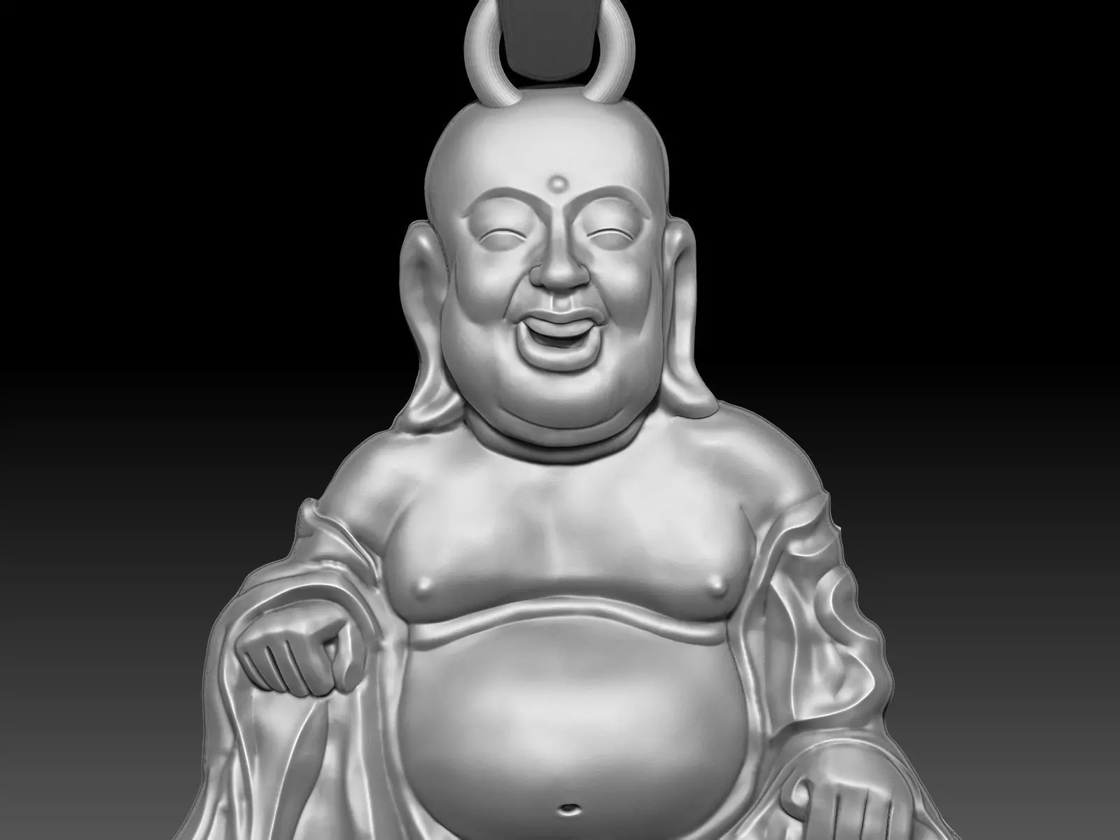Buddha pendant silver gold printable jewelry 3D print model