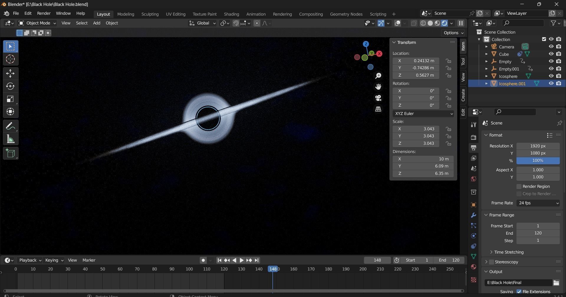 Visual Jockey VJ Loop Black Hole 3D model_4