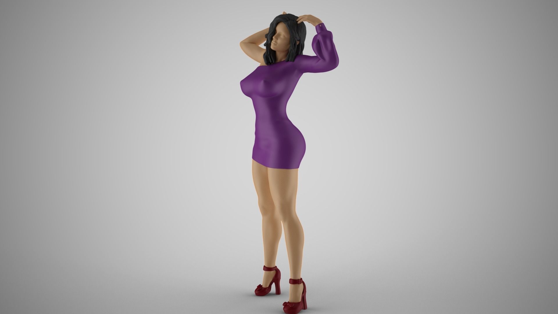 Unbalanced Woman 3D print model_10