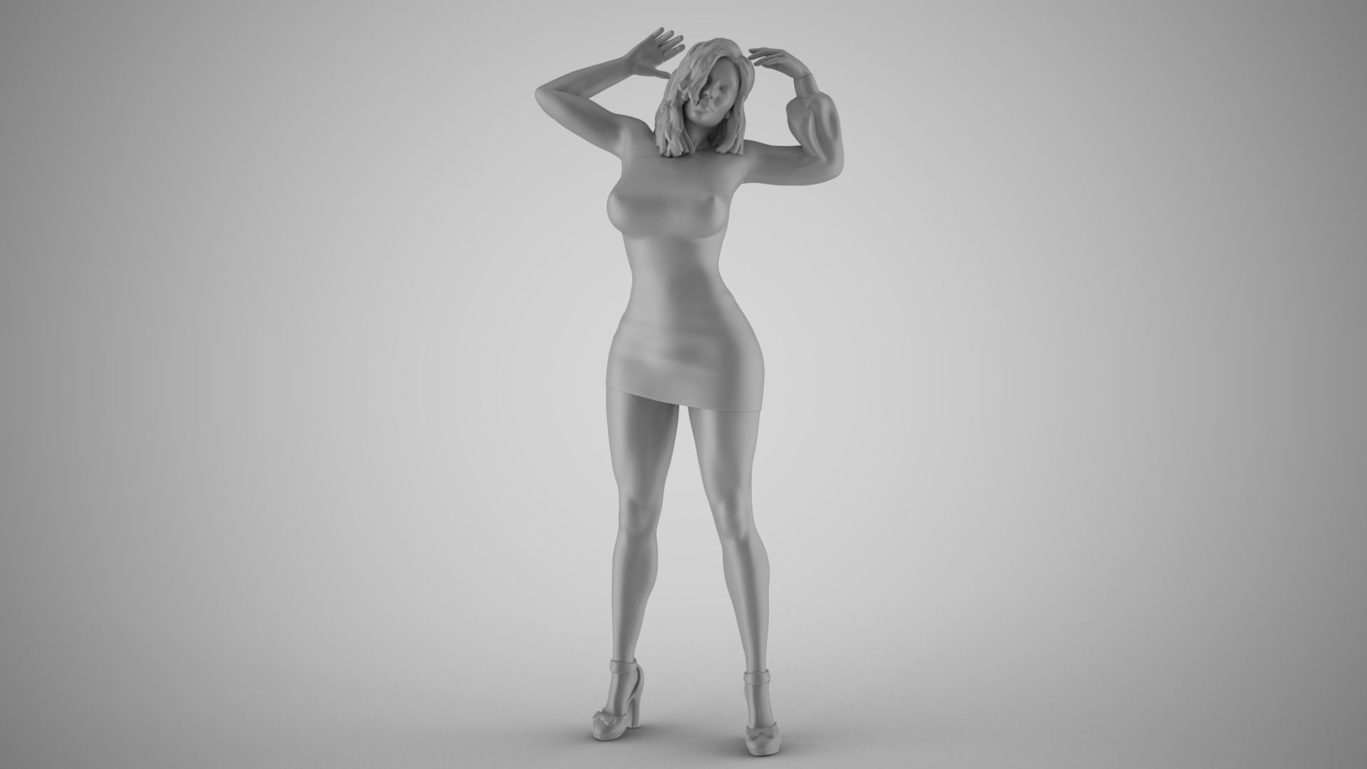 Unbalanced Woman 3D print model_2