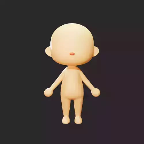 Character Animal Crossing Base Low-poly 3D model