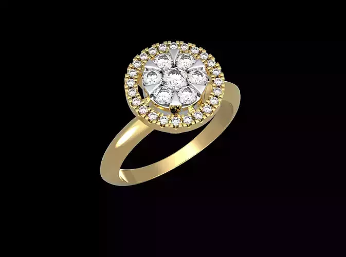 Fashion Engagement and wedding ring 