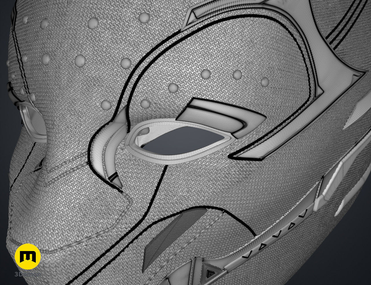 Queen Shuri Helmet - Black Panther Wakanda Forever 3D print model_14