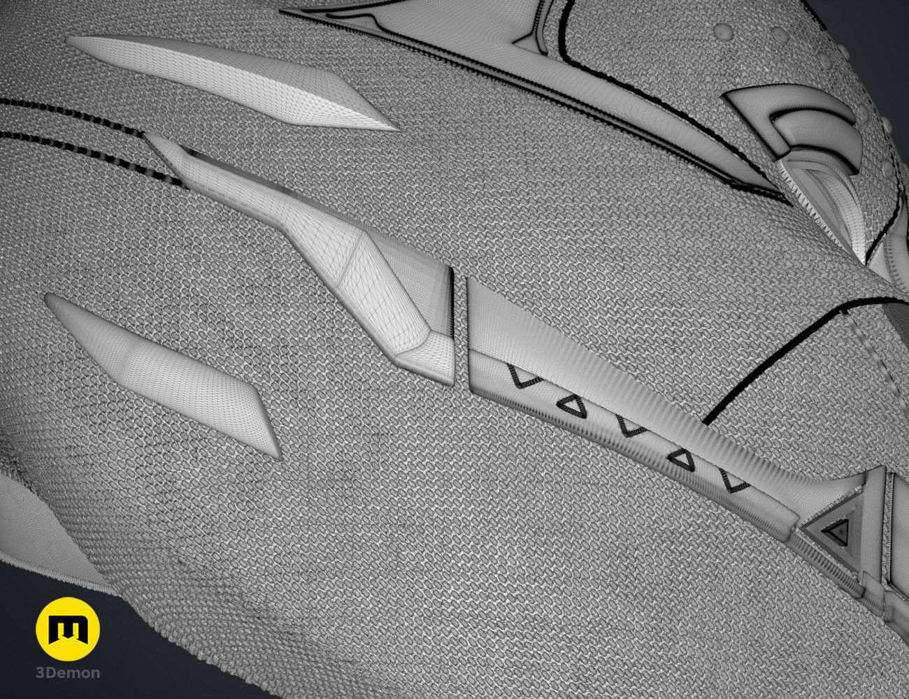 Queen Shuri Helmet - Black Panther Wakanda Forever 3D print model_16