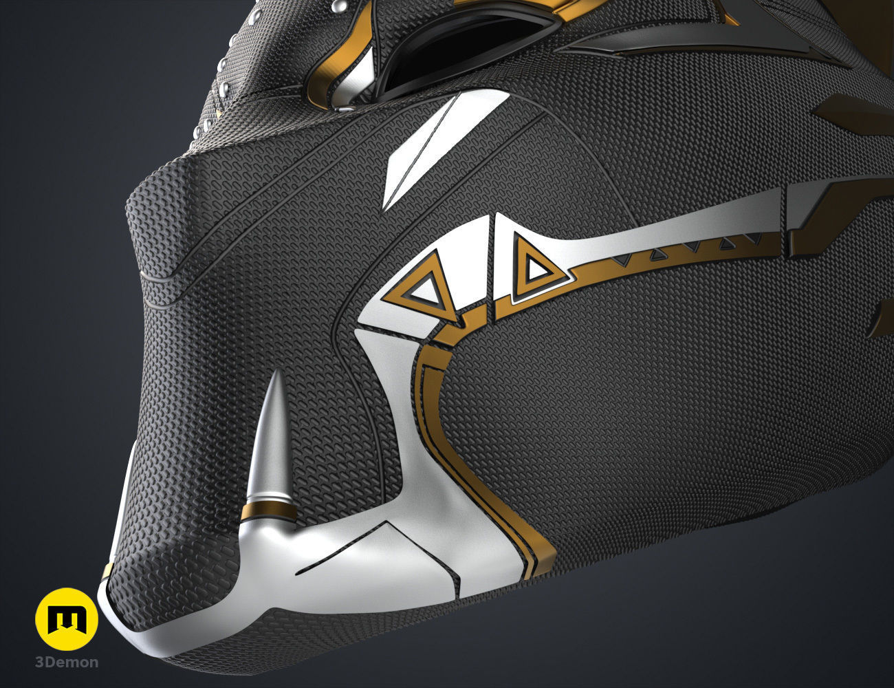 Queen Shuri Helmet - Black Panther Wakanda Forever 3D print model_12