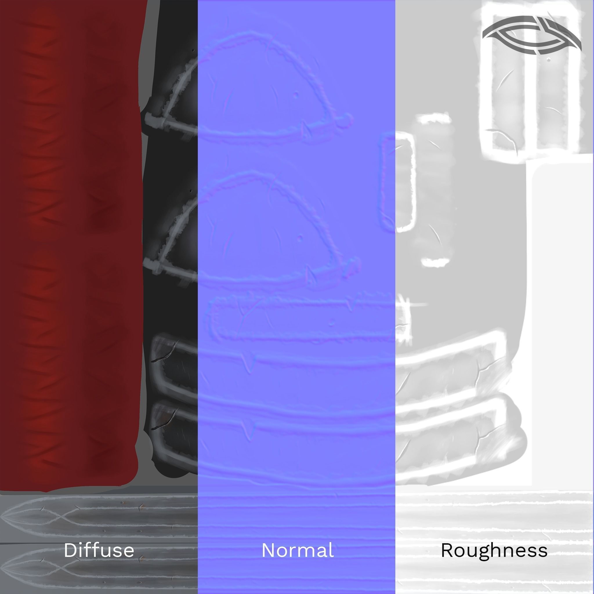 Simple stylized low poly sword 3D model_4