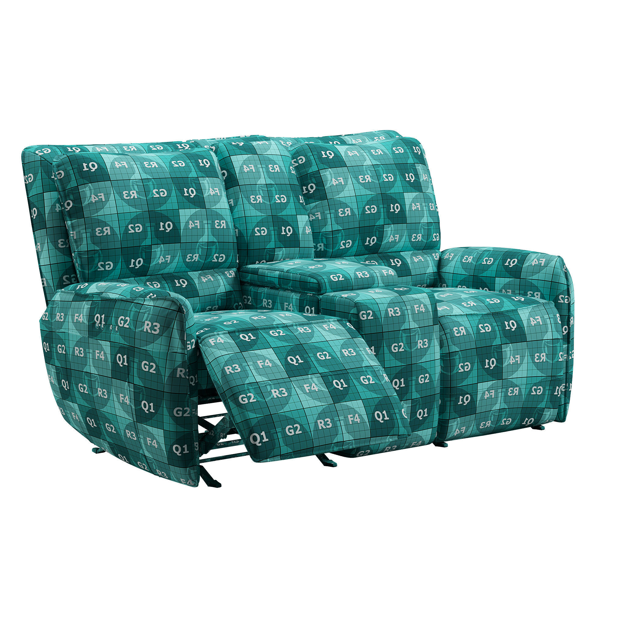 Knife Edge Power Reclining Loveseat open 3D model_6