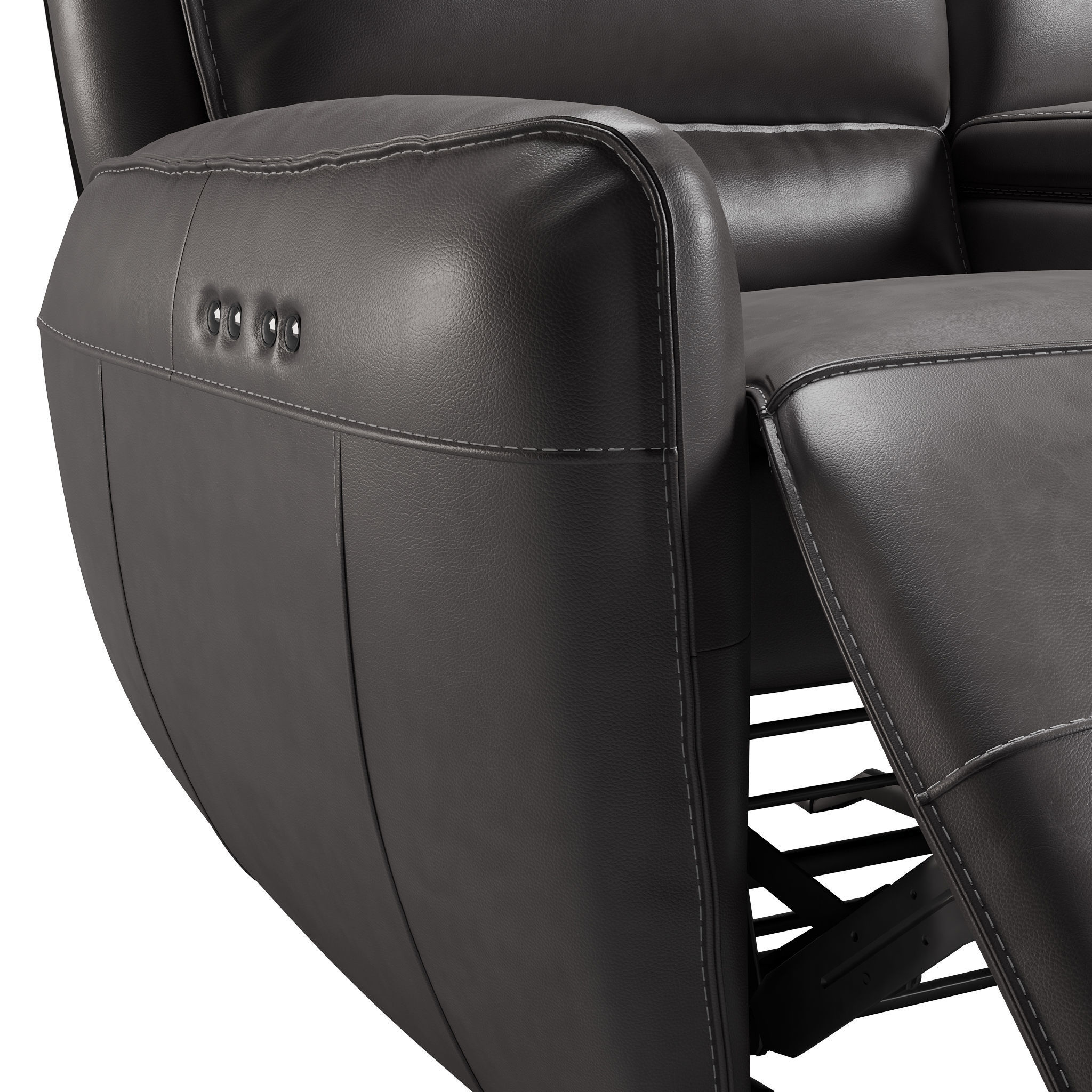 Knife Edge Power Reclining Loveseat open 3D model_2