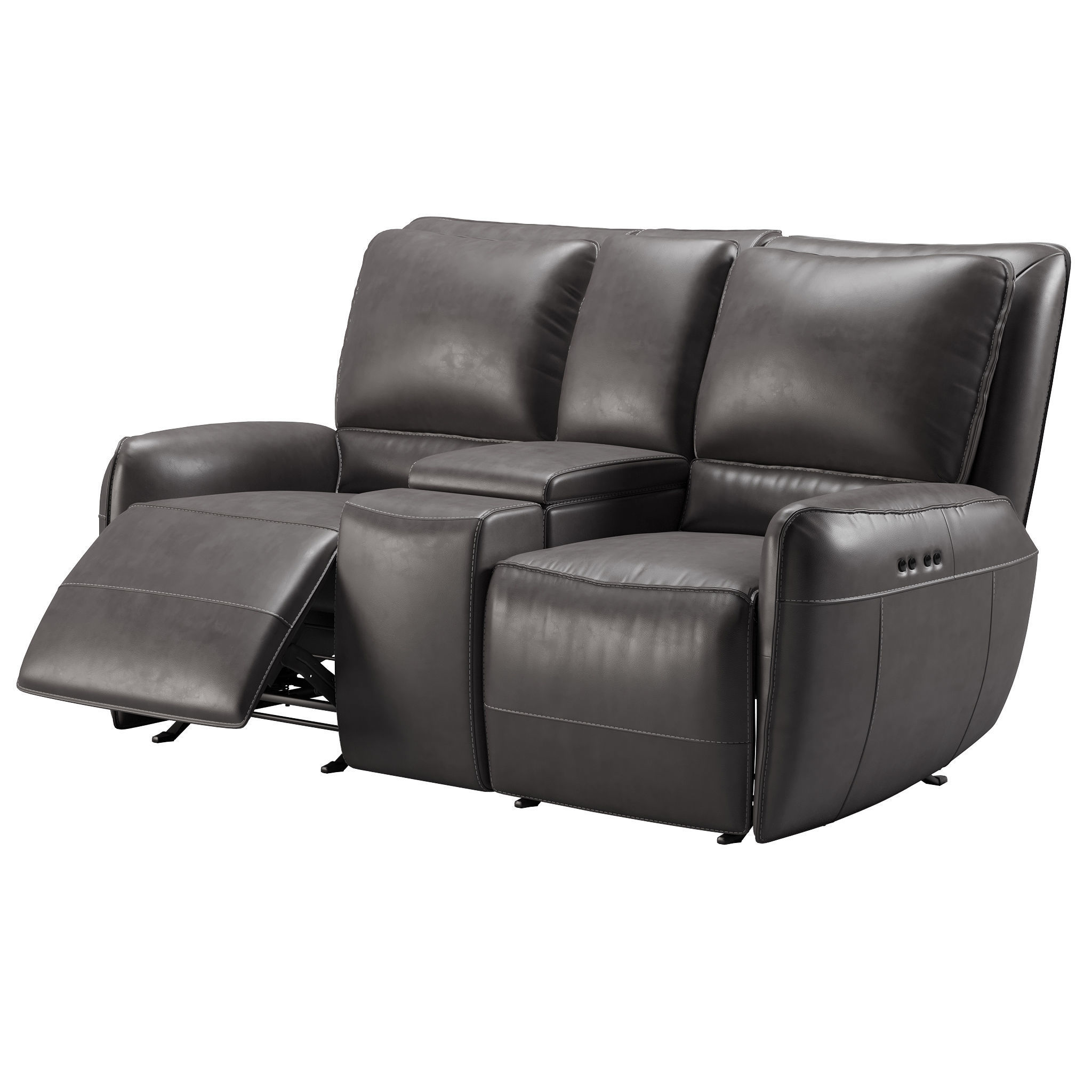 Knife Edge Power Reclining Loveseat open 3D model_3