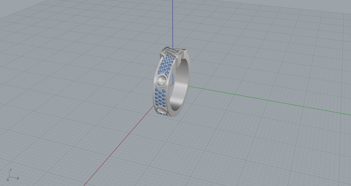 LOUIS VUITTON -Rings  3D print model_7
