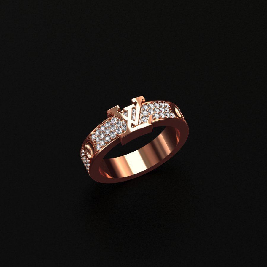 LOUIS VUITTON -Rings  3D print model_2