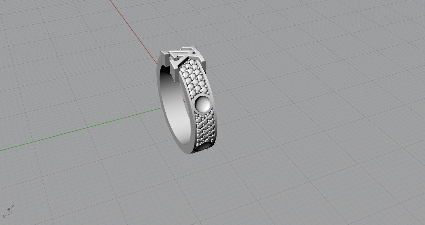 LOUIS VUITTON -Rings  3D print model_14