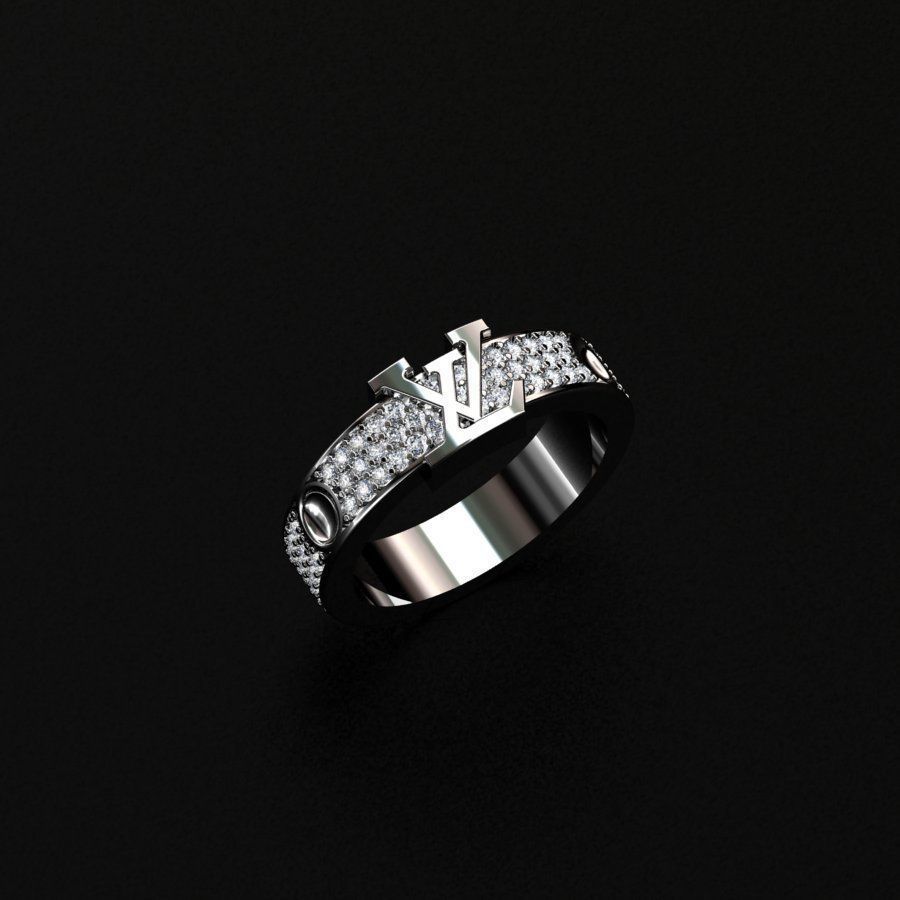 LOUIS VUITTON -Rings  3D print model_1