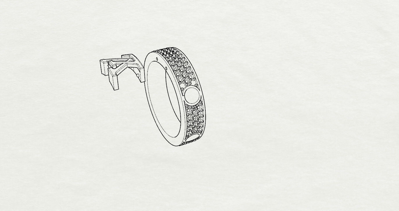 LOUIS VUITTON -Rings  3D print model_18