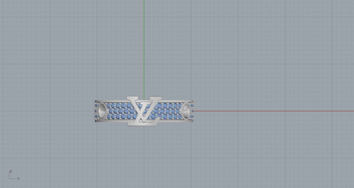 LOUIS VUITTON -Rings  3D print model_5