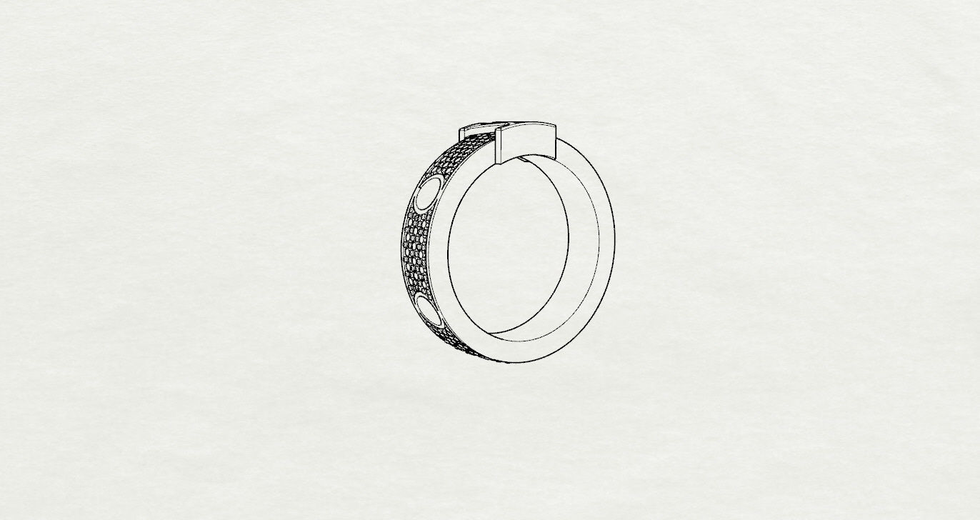LOUIS VUITTON -Rings  3D print model_17