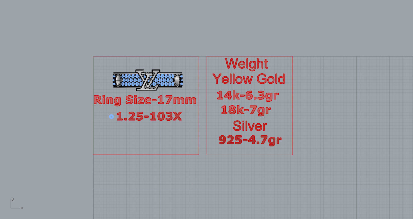 LOUIS VUITTON -Rings  3D print model_3