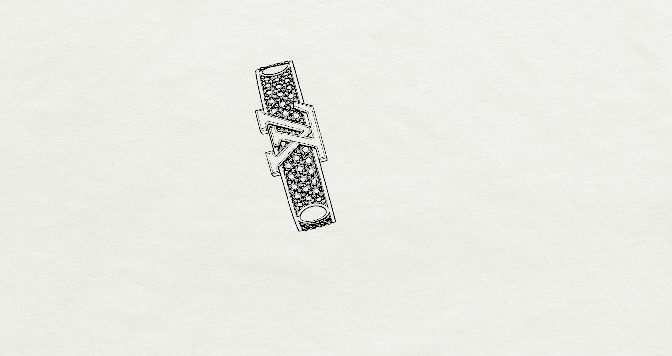 LOUIS VUITTON -Rings  3D print model_15