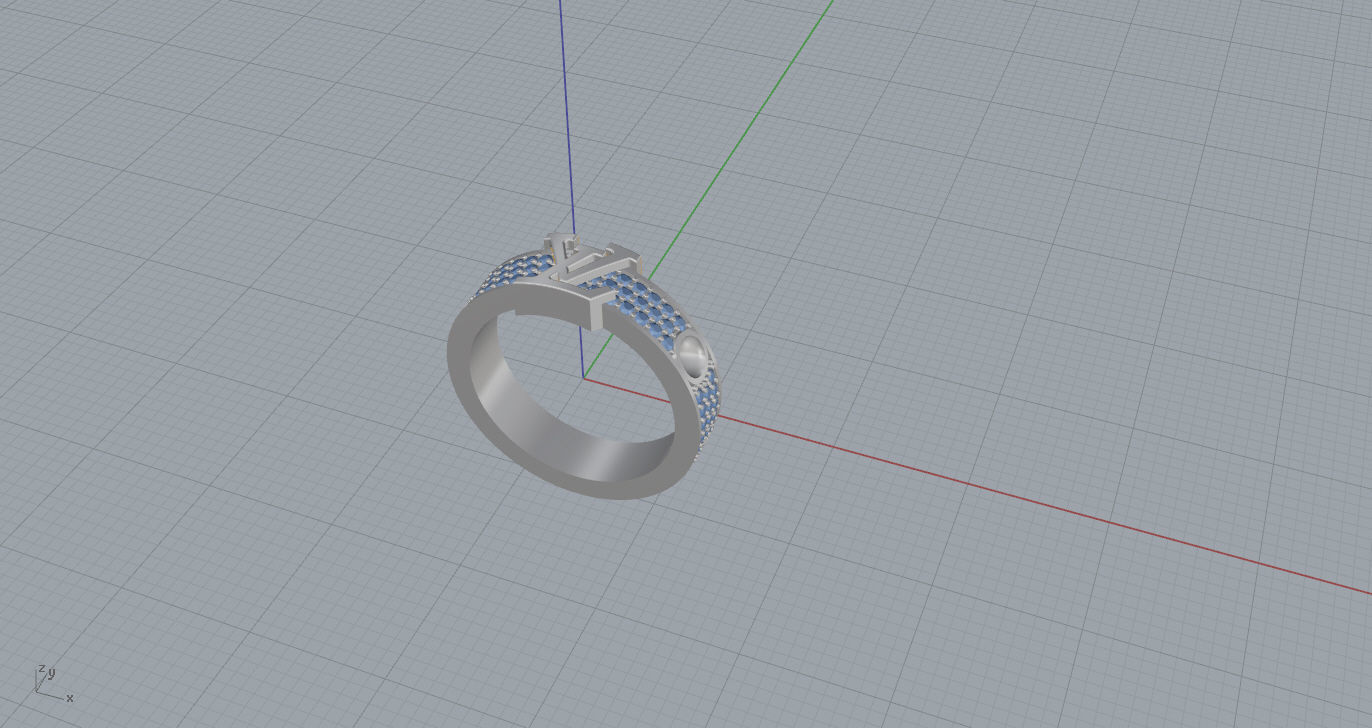 LOUIS VUITTON -Rings  3D print model_6