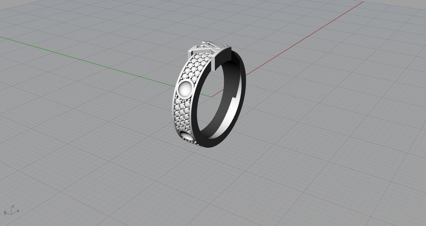 LOUIS VUITTON -Rings  3D print model_12
