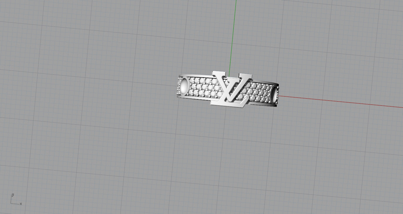 LOUIS VUITTON -Rings  3D print model_10