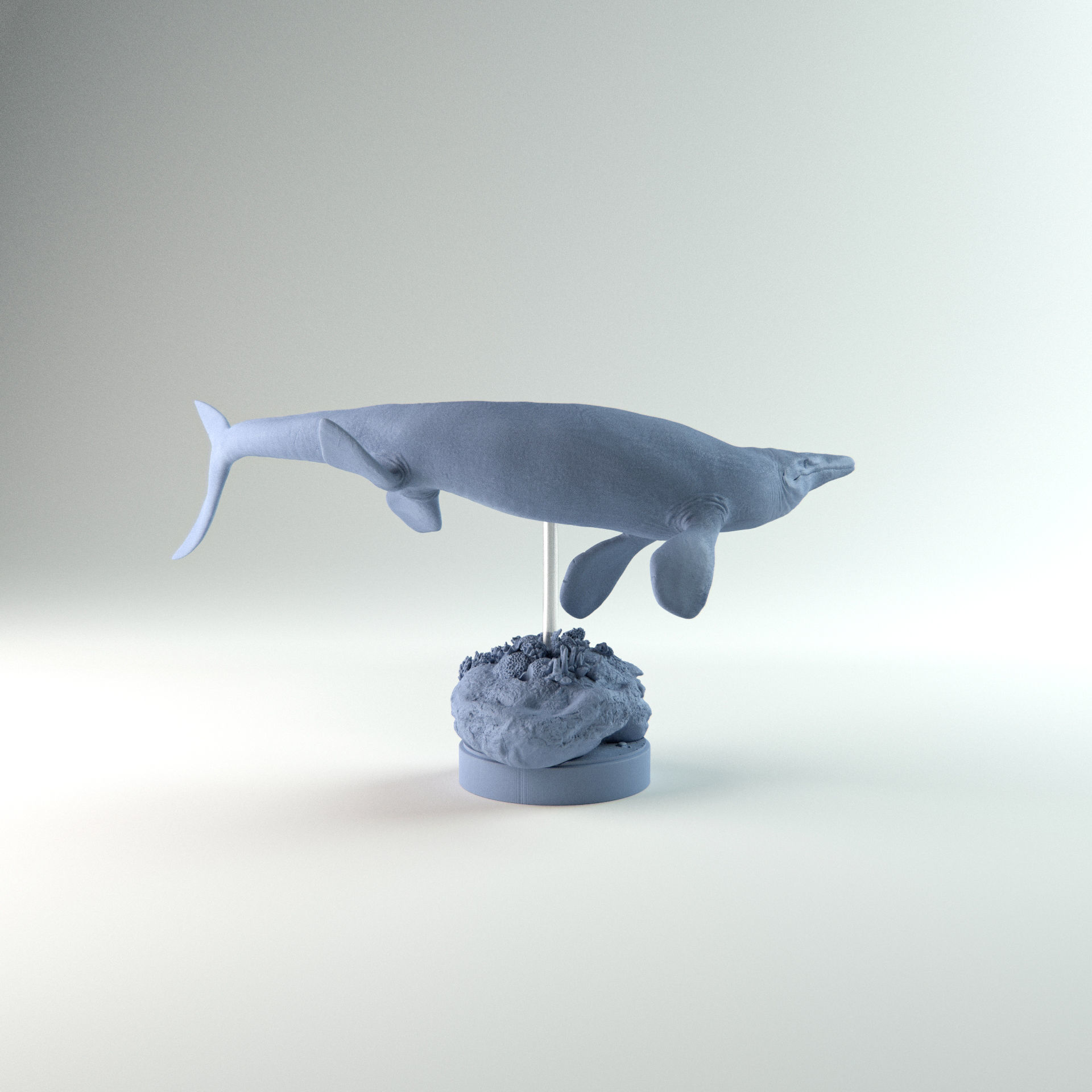 Tylosaurus swimming 1-35 scale pre-supported 3D print model_6