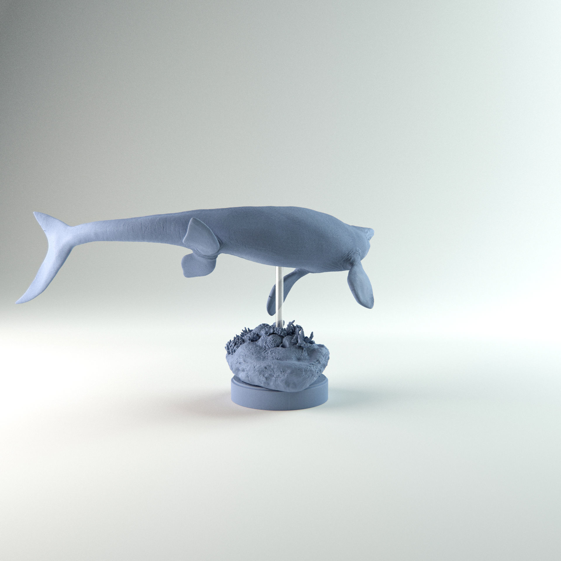 Tylosaurus swimming 1-35 scale pre-supported 3D print model_7