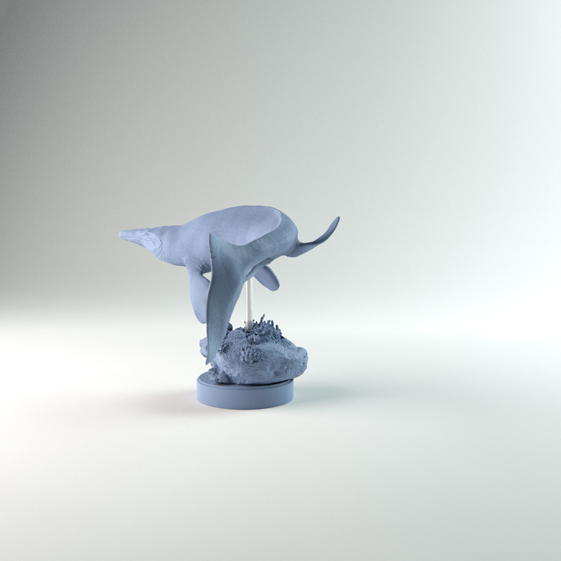 Tylosaurus swimming 1-35 scale pre-supported 3D print model_10
