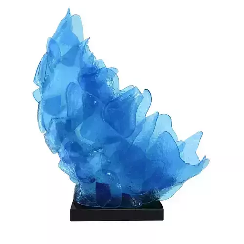 Blue Brimstone by Caleb Nichols Art Glass Sculpture  Artful Home