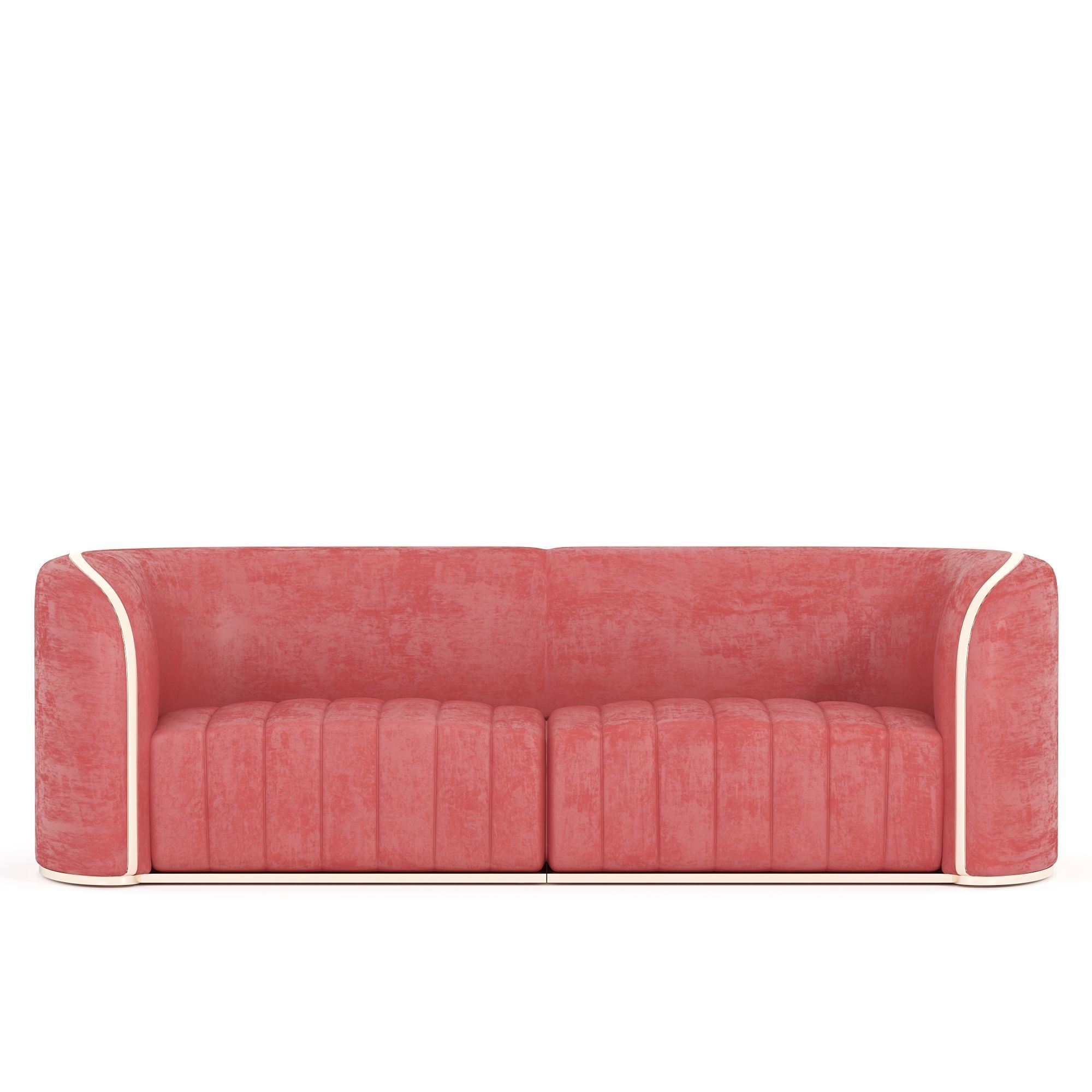 Modern Faux Leather Upholstered Sofa 3D model_1