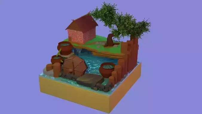 lowpoly pot