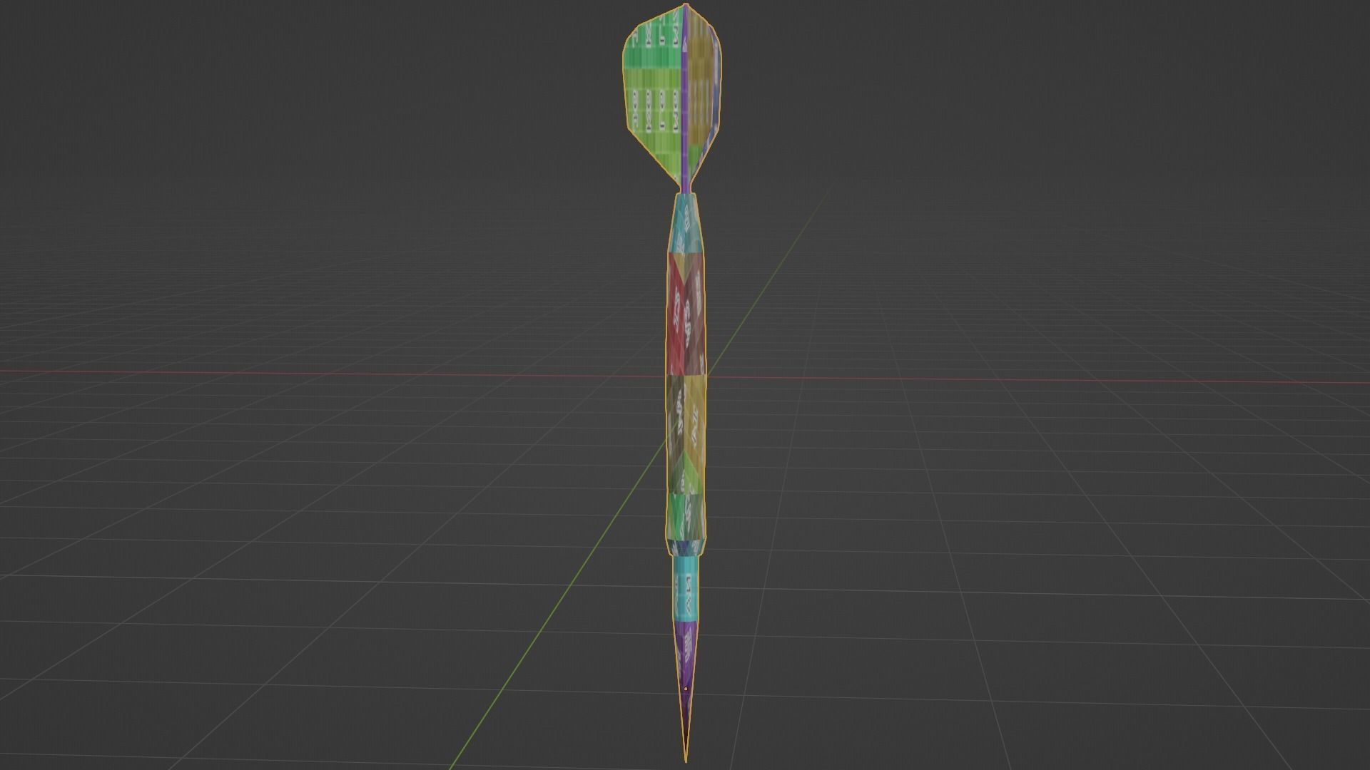 Darts Low-poly 3D model_4