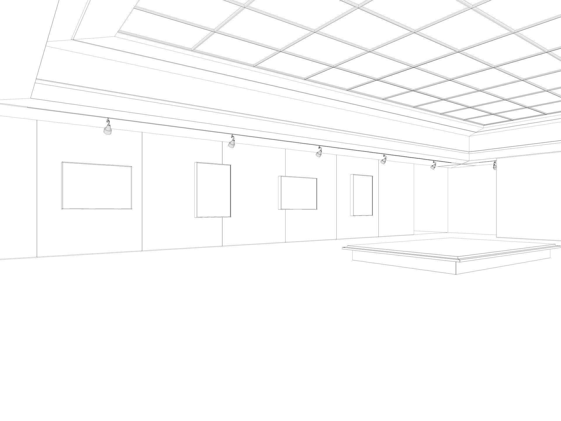 Art Gallery Exhibition 2 3D model_7