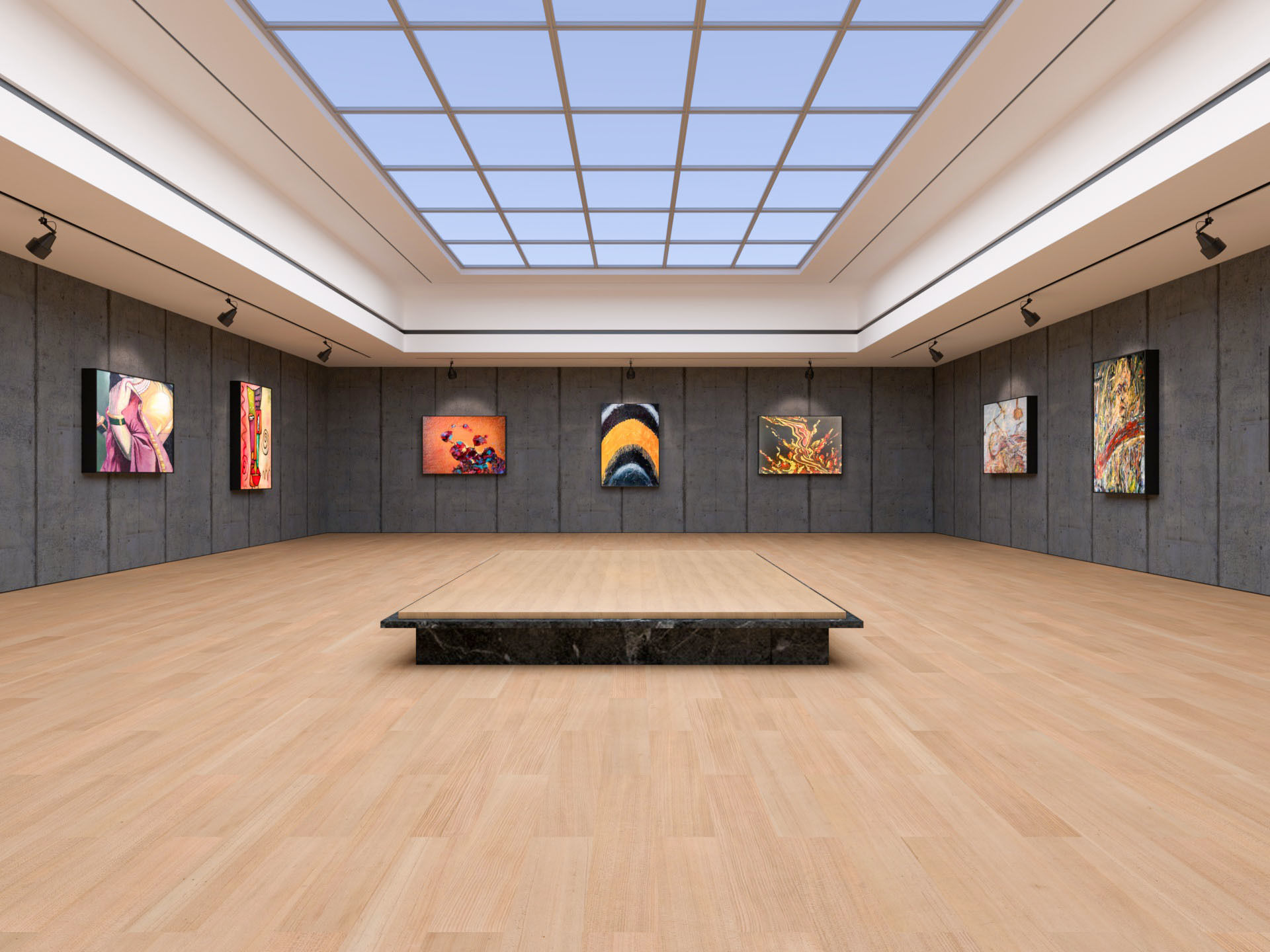 Art Gallery Exhibition 2 3D model_2