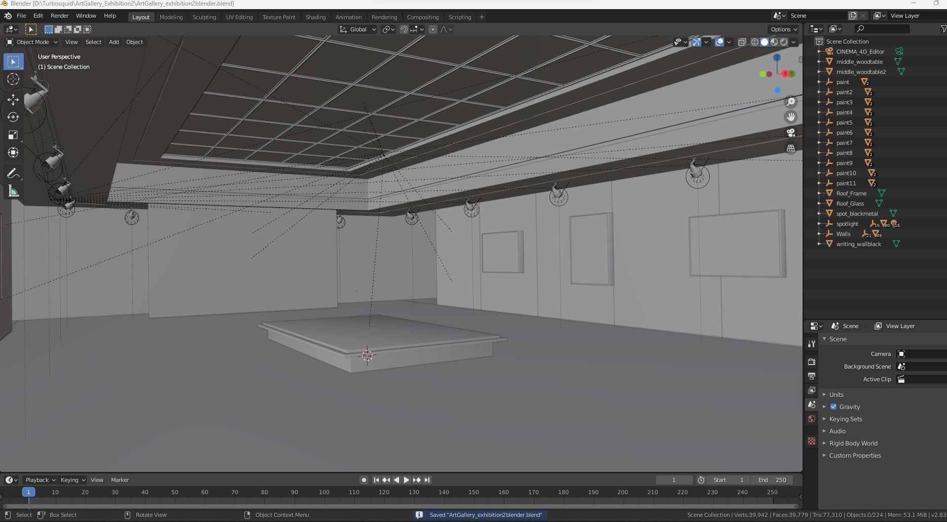 Art Gallery Exhibition 2 3D model_13