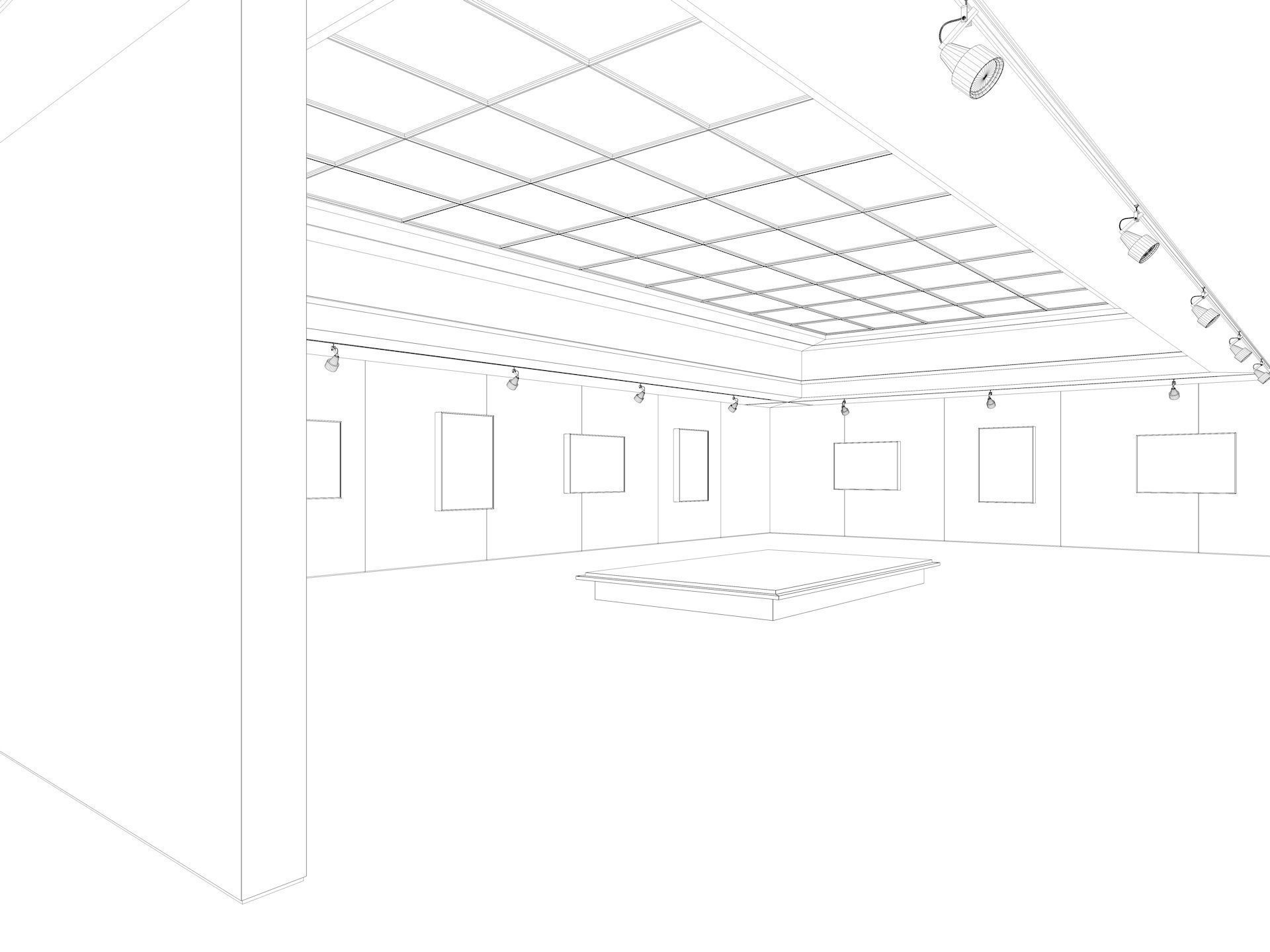 Art Gallery Exhibition 2 3D model_10