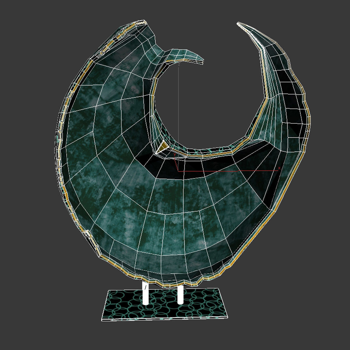 Kunst Ambiente Contemporary Art Statue 3D model_7