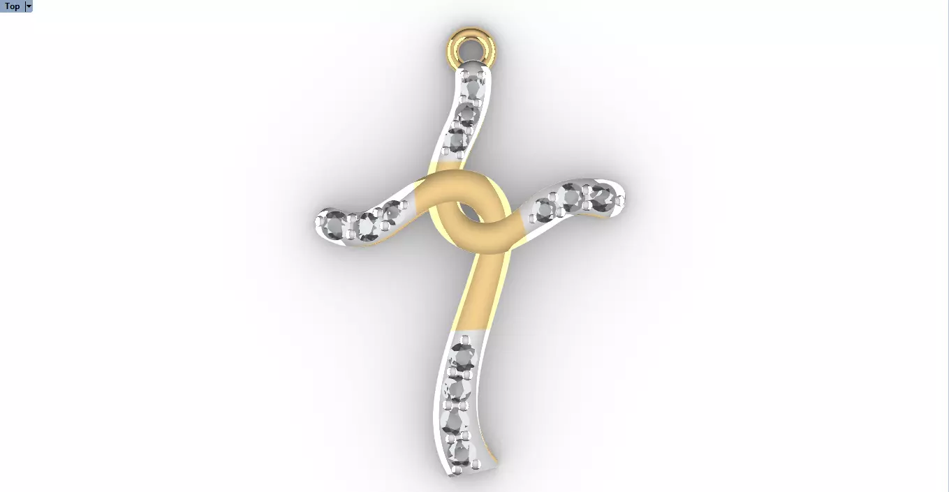 CROSS DIAMOND PENDANT 3D print model_0