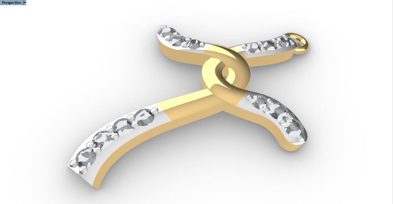 CROSS DIAMOND PENDANT 3D print model_4