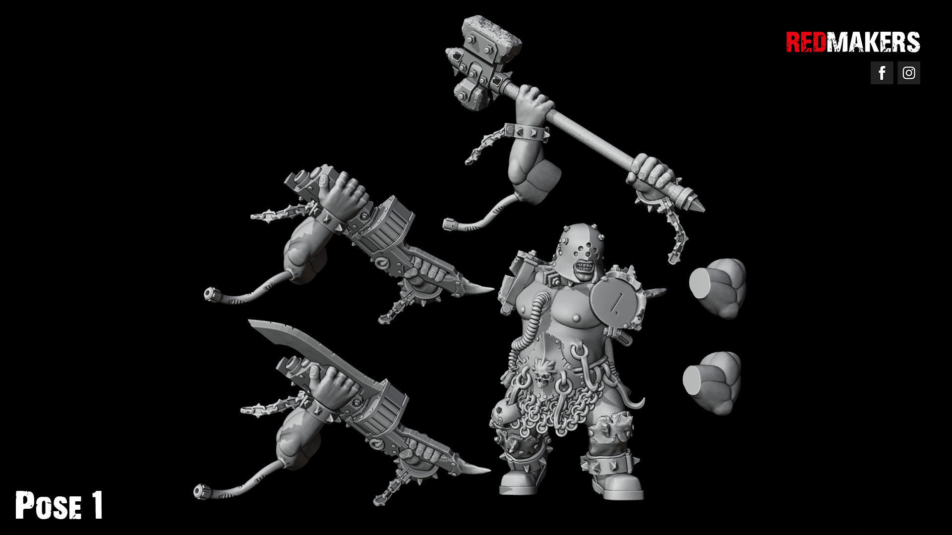 Pack of Abhuman Giants - Heretics 3D print model_52